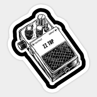 The ZZ top Pedals Effect Sticker